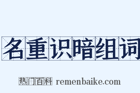 名重识暗组词是什么意思的图片